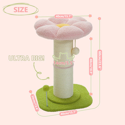 CleoCatra's Blooming Scratcher™ -  Flower Cat Tree with Extra Thick Sisal Post