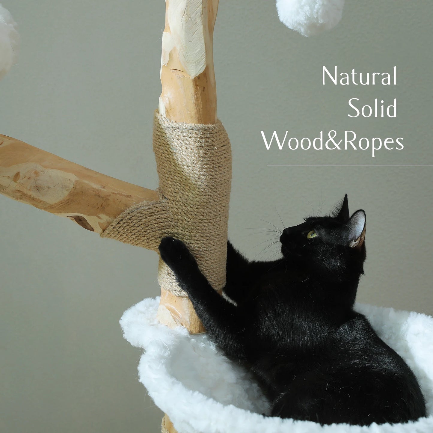The CleoCatra Lounge™ - Luxury Modern Cat Tree with Real Wood & Plush
